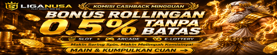 Bonus Rollingan Mingguan Slot Arcade ELottery Liganusa Tanpa Batas